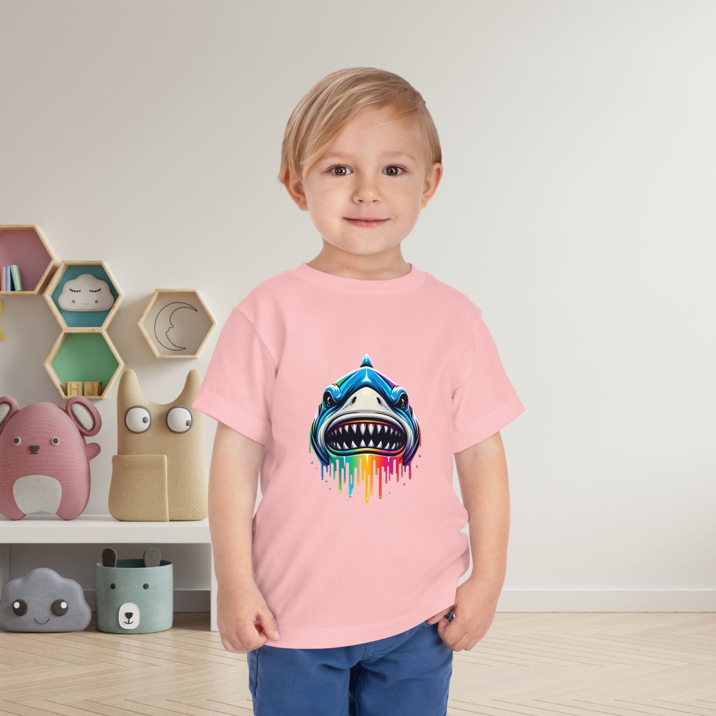 Colorful Shark Toddler Tee