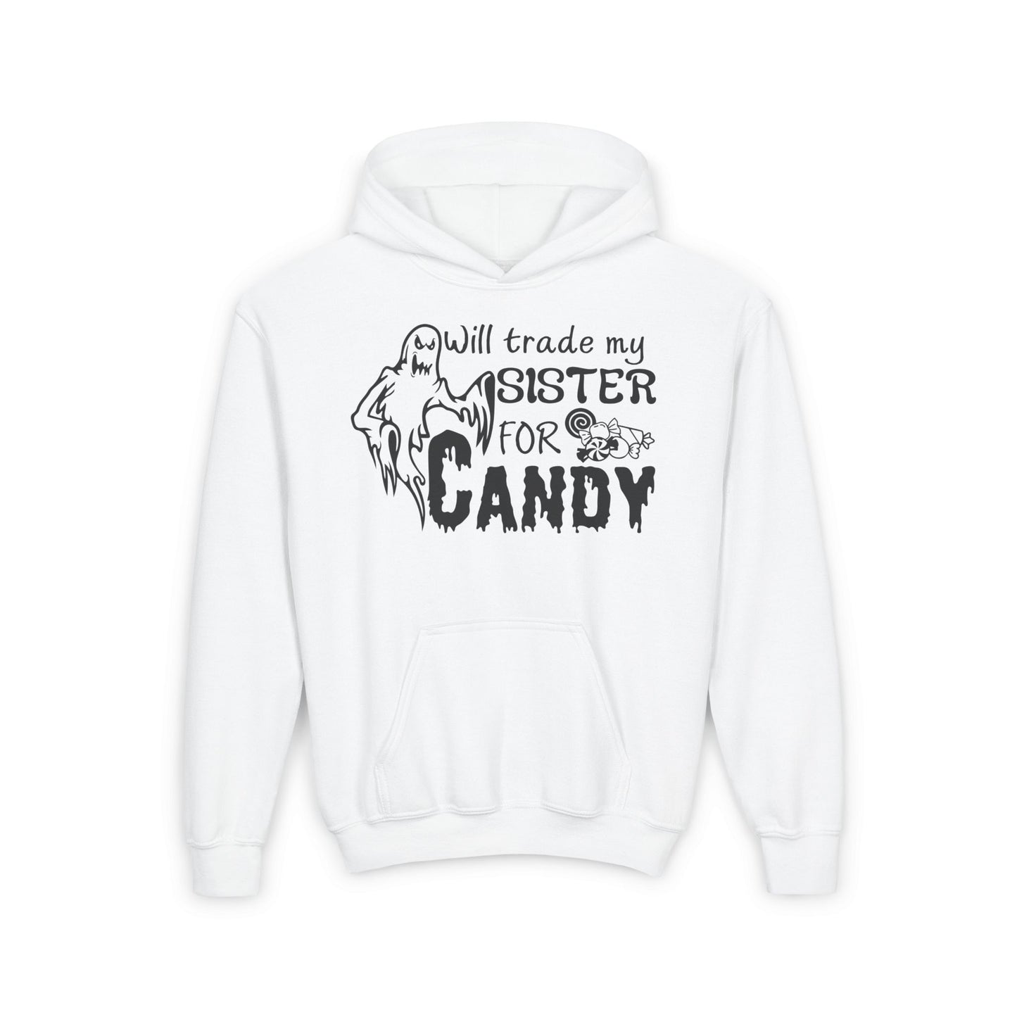 Will Trade My Sister For Candy Youth Heavy Blend Hoodie