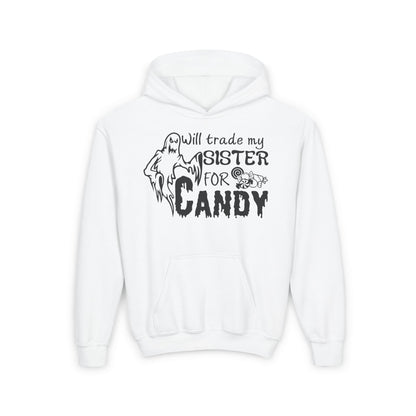 Will Trade My Sister For Candy Youth Heavy Blend Hoodie