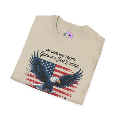 In God We Trust Guns Are Just Backup Adult T-shirt