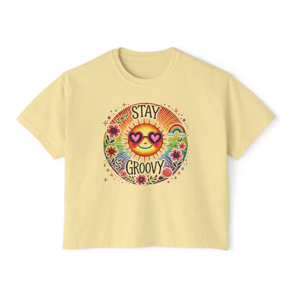 Stay Groovy Women's Boxy Tee