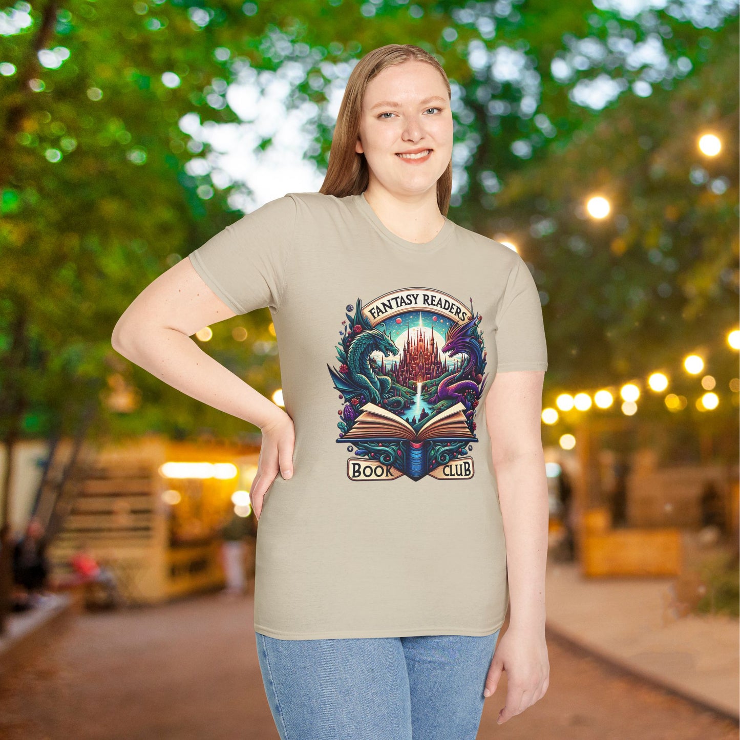 Fantasy Readers Book Club (Dragons) Adult T-shirt