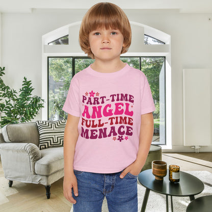 Part Time Angel Full Time Menace  Heavy Cotton™ Toddler T-shirt