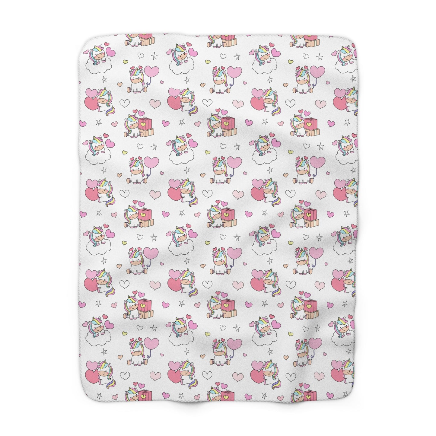 Unicorns of Love Sherpa Fleece Blanket