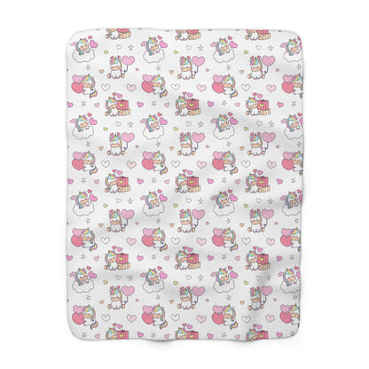 Unicorns of Love Sherpa Fleece Blanket