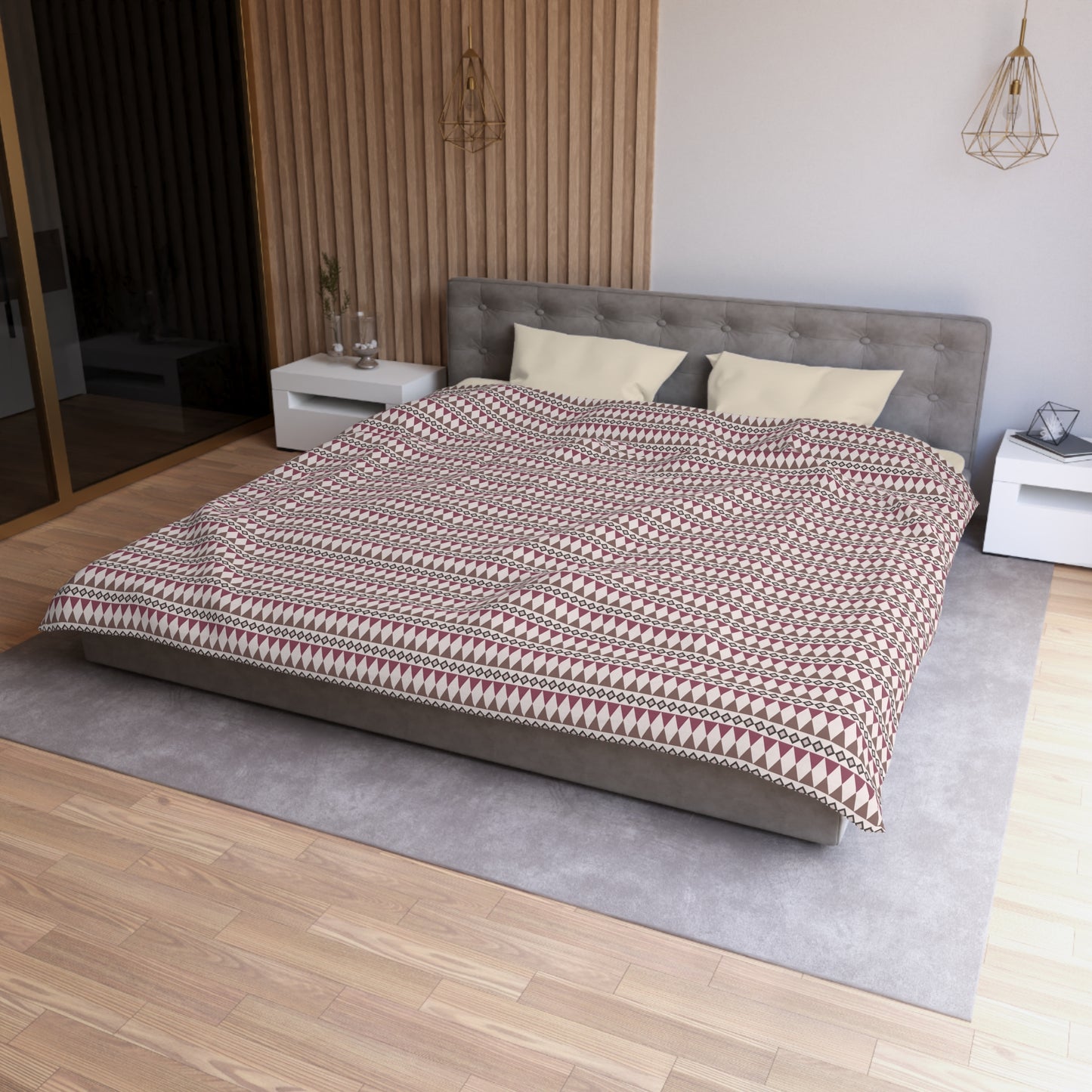Rosewood Cairn Stripes Microfiber Duvet Cover