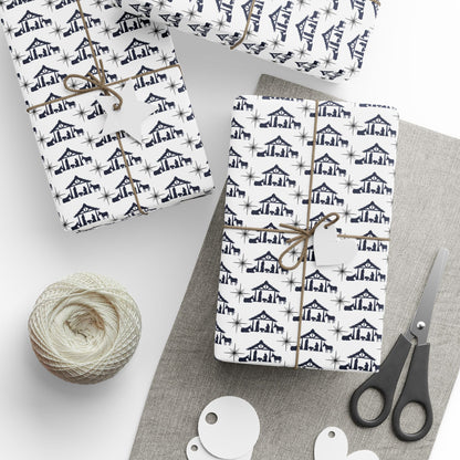 Simple Nativity Silhouette Wrapping Paper