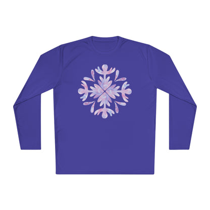 Large Snowflake 3 Adult Long Sleeve Tee