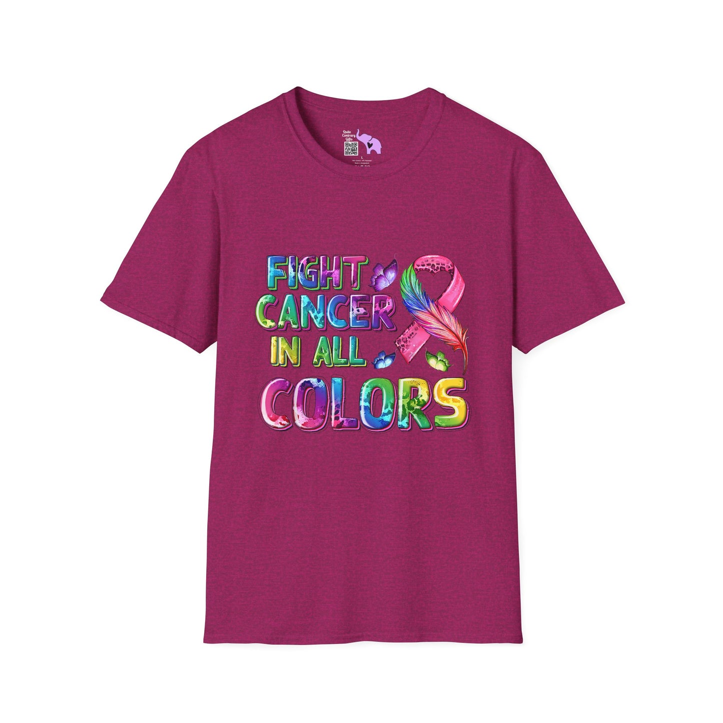 Fight Cancer in All Colors 8 Adult T-shirt