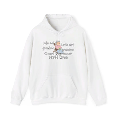 Let's Eat, Grandma Grammar Saves Lives Heavy Blend™ Hooded Sweatshirt