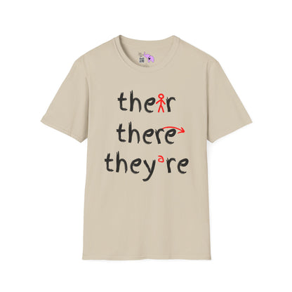 Their There They're Grammar Adult T-shirt