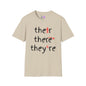 Their There They're Grammar Adult T-shirt