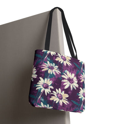 Twilight Daisy Meadow Canvas Tote Bag