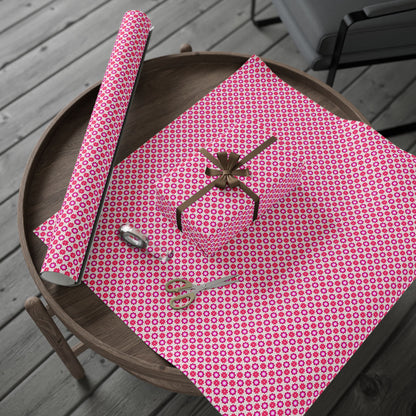 Rosy Star Garden Wrapping Paper