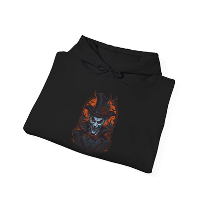 Creepy Demon Wearing Top Hat Heavy Blend™ Hooded Sweatshirt