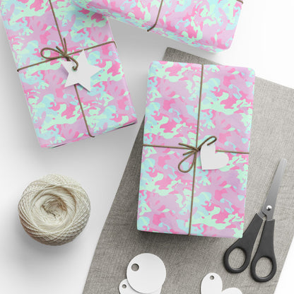 Berry Sorbet Camo Wrapping Paper