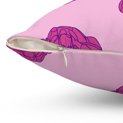 Rosy Dream Peonies Throw Pillow