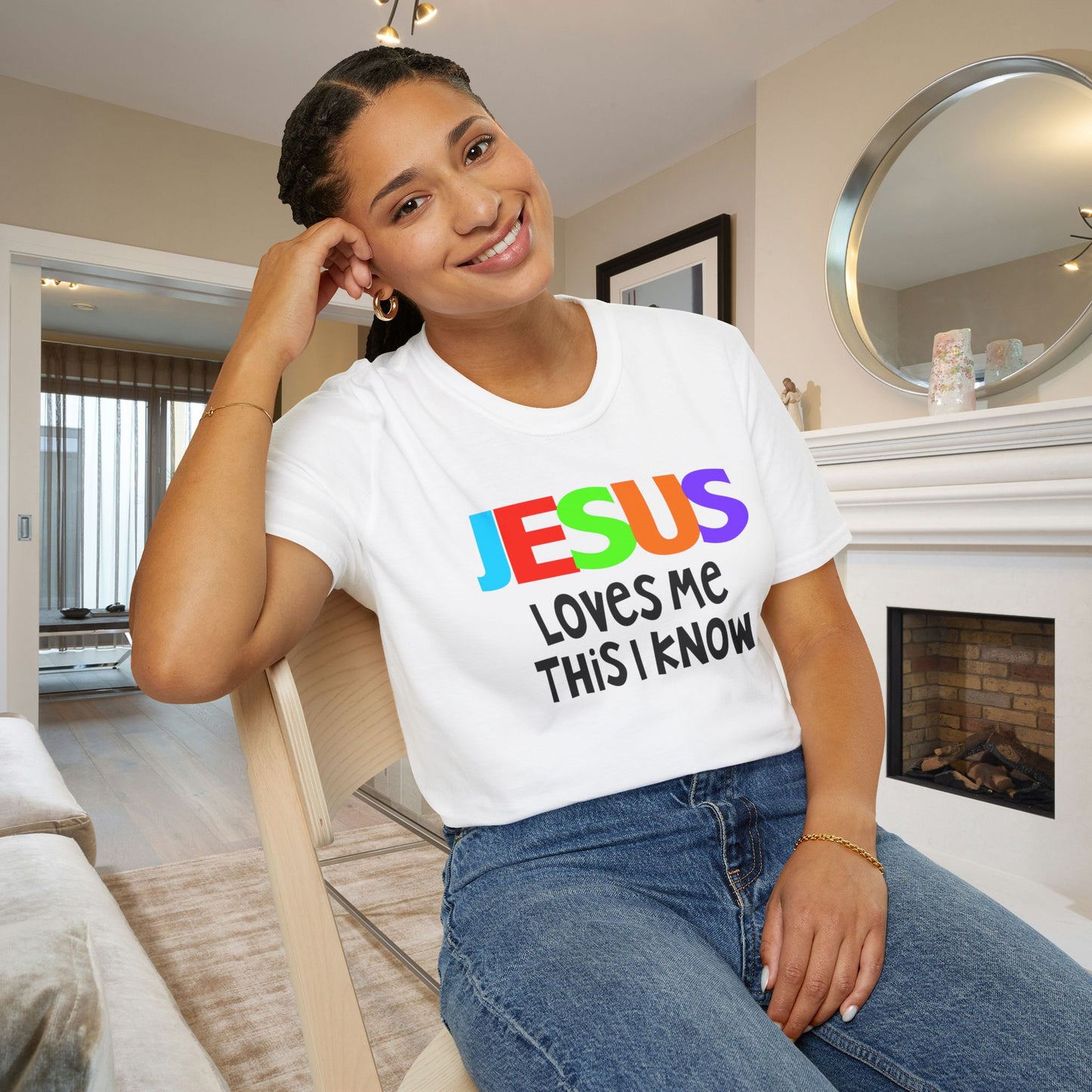 Jesus Loves Me This I Know 2 Adult T-shirt