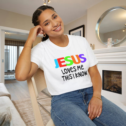 Jesus Loves Me This I Know 2 Adult T-shirt