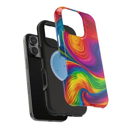 Tie Dye Color Swirl MagSafe® Compatible Tough Case for iPhone