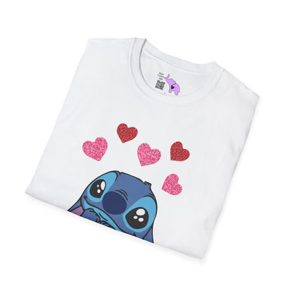 Stitch in Love Adult T-shirt