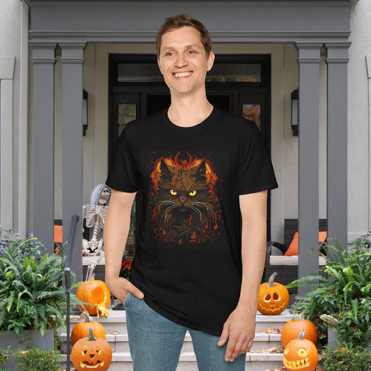 Creepy Black Cats 8 Adult T-shirt