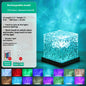 Water Ripple LED Table Lamp – Rechargeable Touch Control Crystal Projection Night Light with Remote