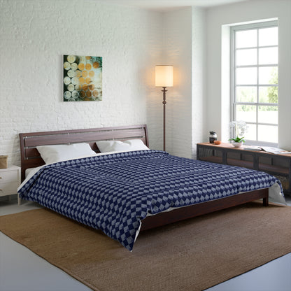 Diamond Bloom-Navy & Periwinkle Basic Bedding Set