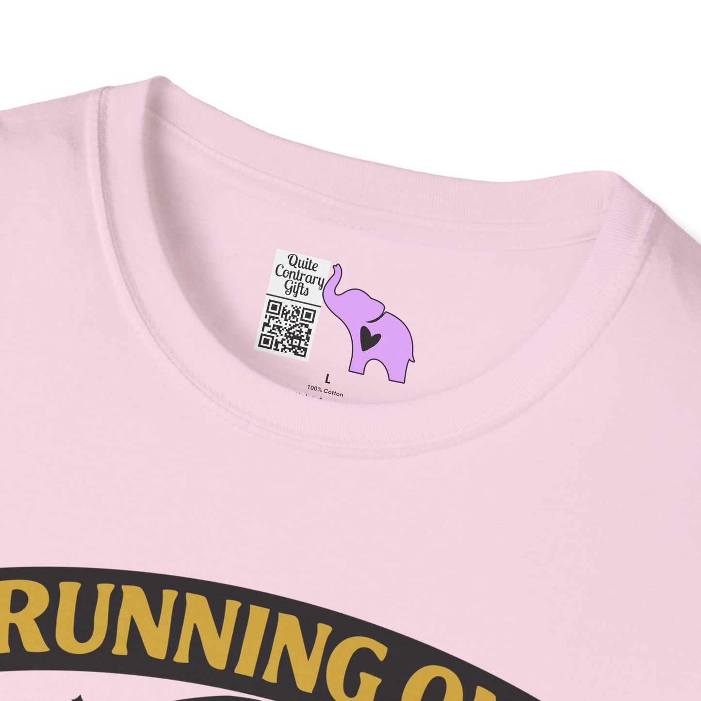 Running on Caffeine and Sarcasm (Roses) Adult T-shirt
