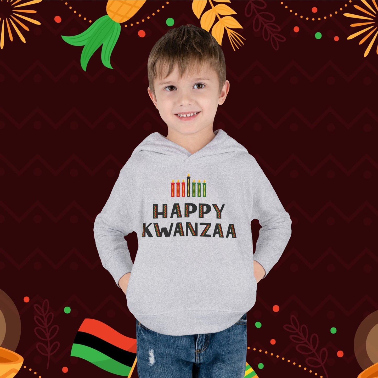 Happy Kwanzaa (Kinara) Toddler Hoodie