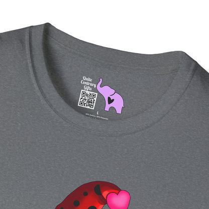 Let It Be Valentine Gnome Peace Sign Adult T-shirt