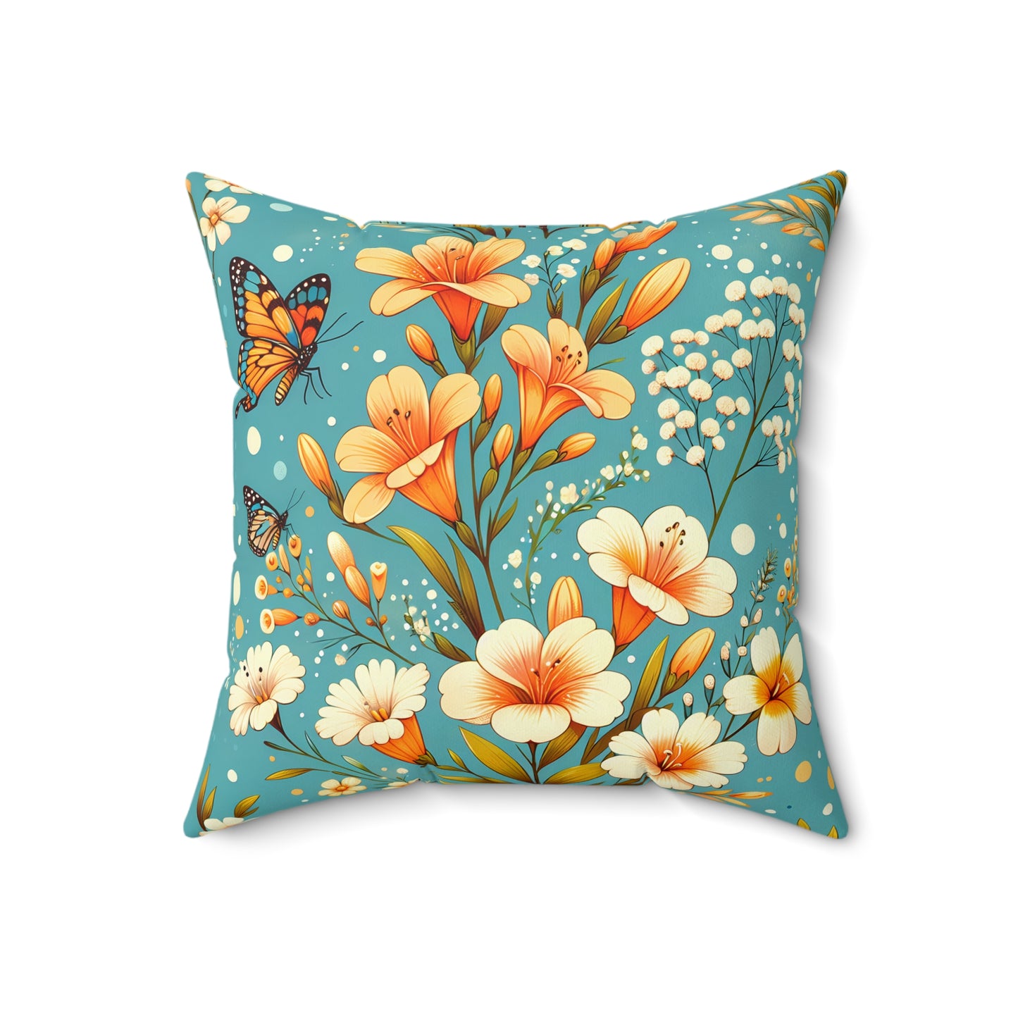 Petals & Wings Throw Pillow