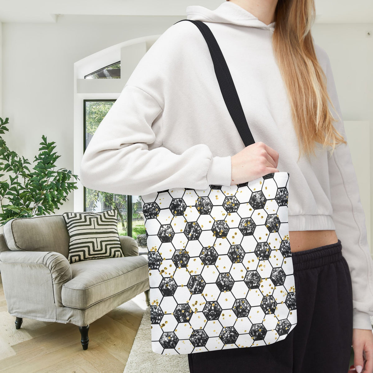 Soccer Gold Rush Canvas Tote Bag