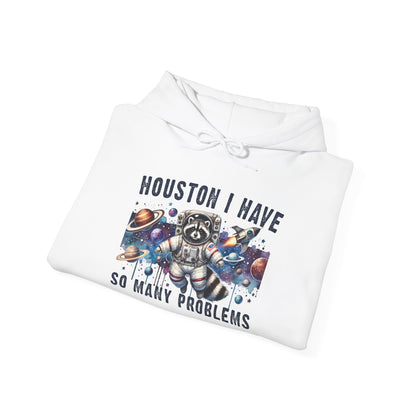 Houston I Have So Many Problems (Panda) Heavy Blend™ Hooded Sweatshirt