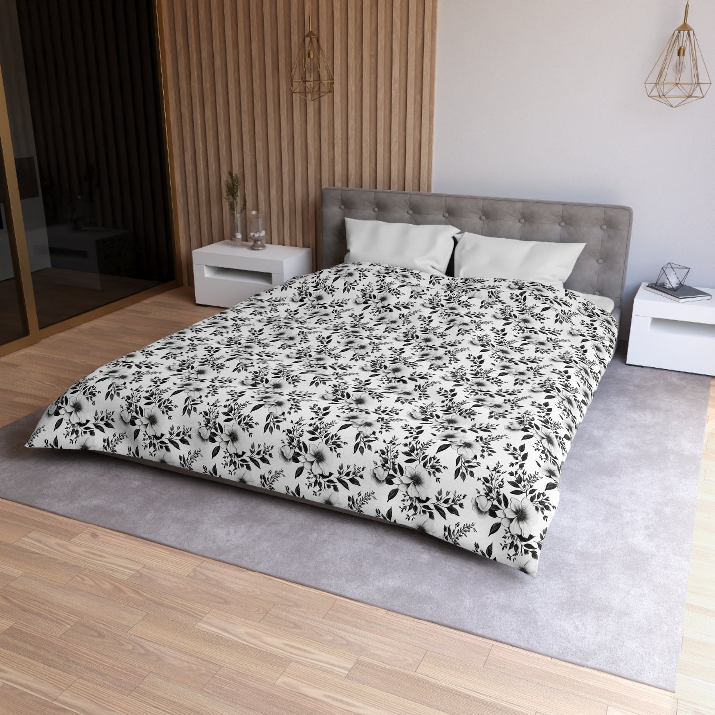 Garden Sketch Microfiber Duvet Cover