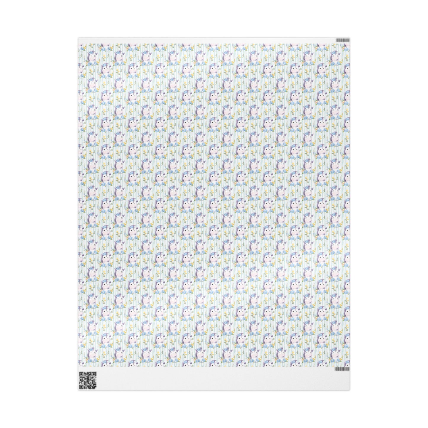 Zebras in Bloom Wrapping Paper