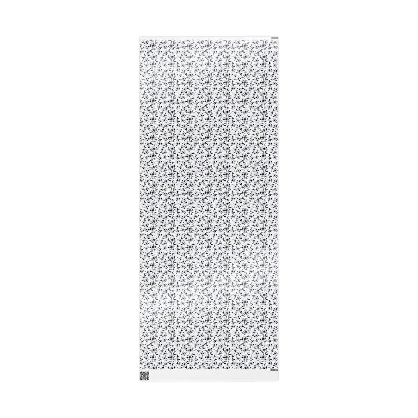 Black & White Five Petal Floral Gift Wrap for All Occasions