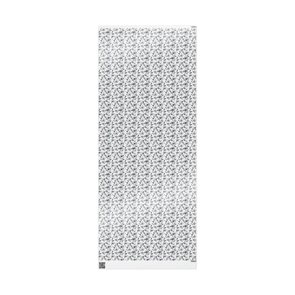 Black & White Five Petal Floral Gift Wrap for All Occasions