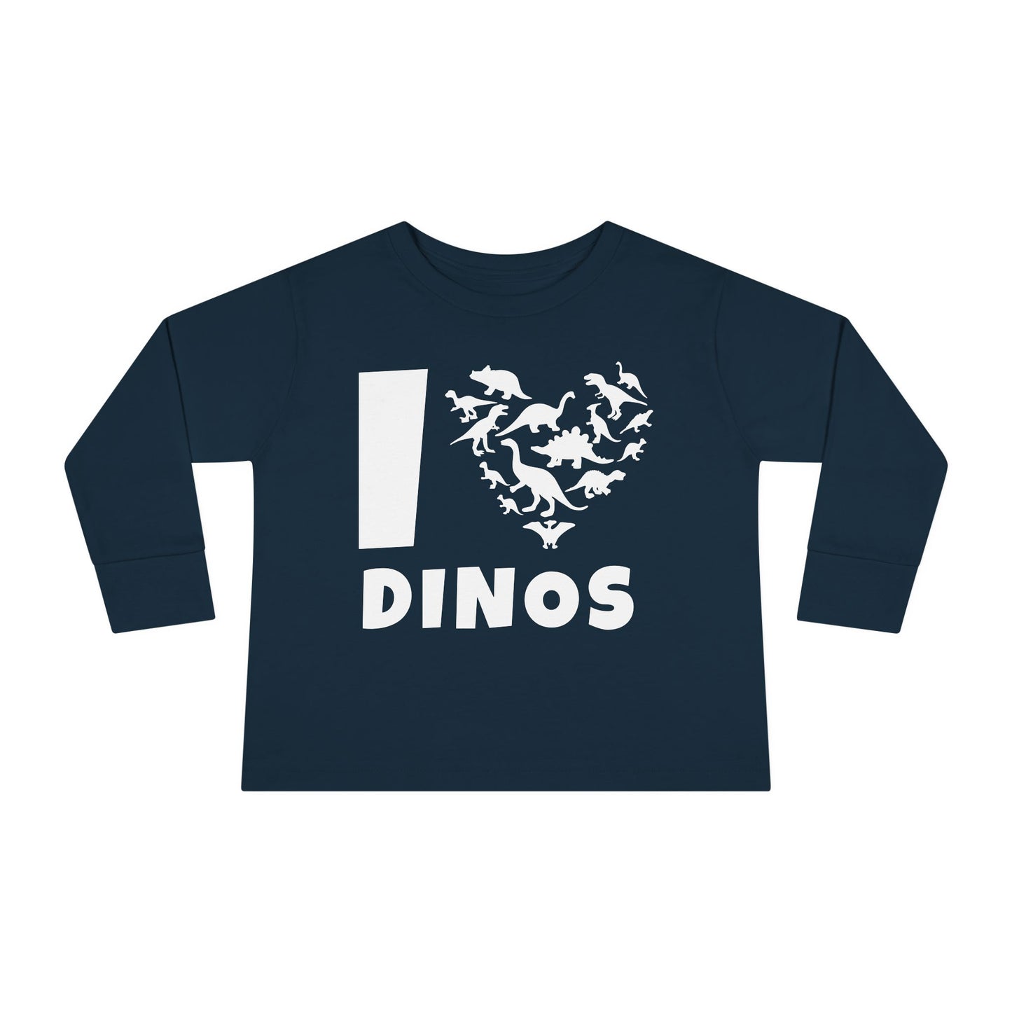I Love Dinos (Dino Heart) Long Sleeve Tee