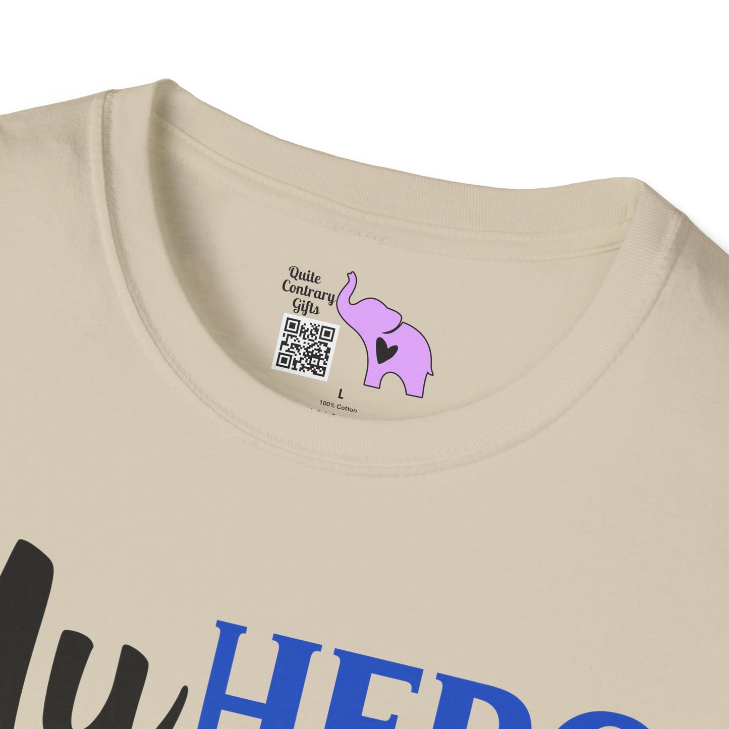 My Hero Wears A Badge Adult T-shirt
