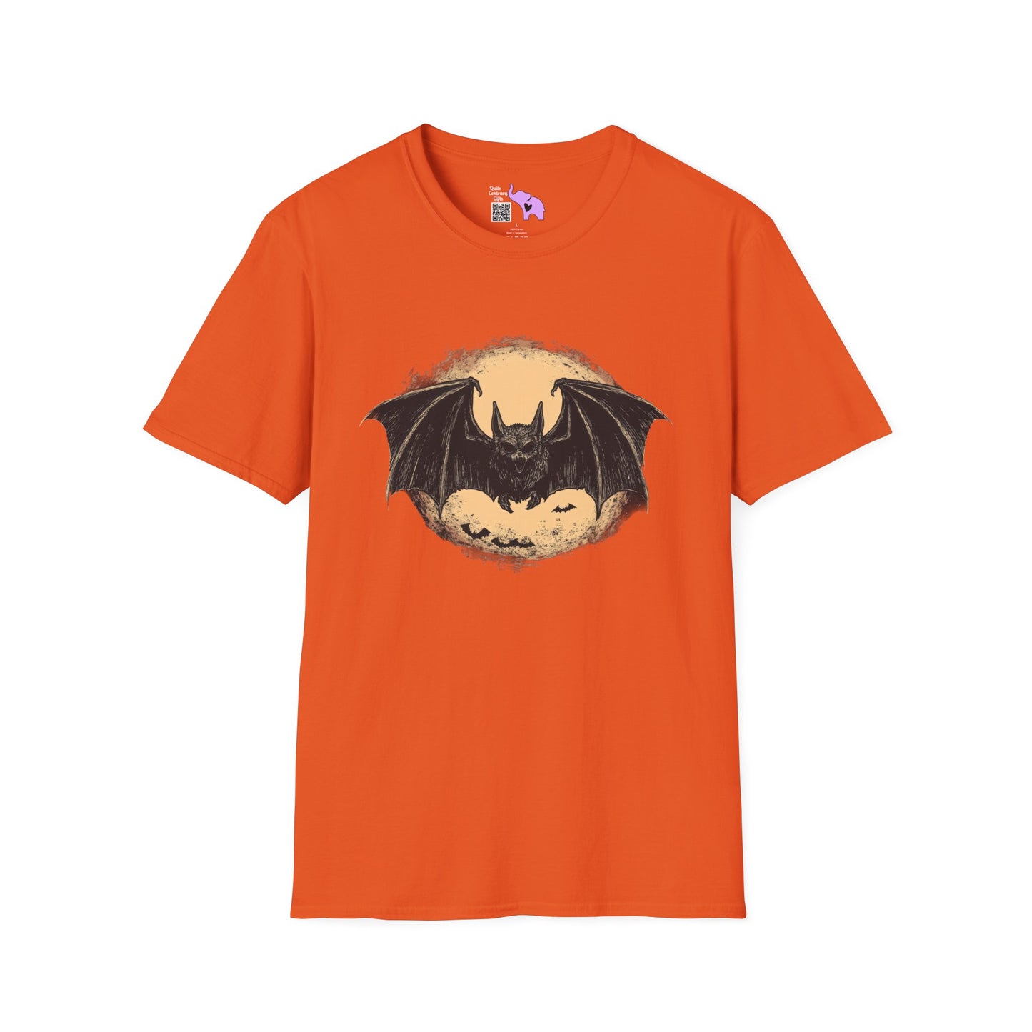 Bat Over Moon Adult T-shirt