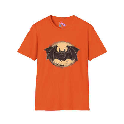 Bat Over Moon Adult T-shirt