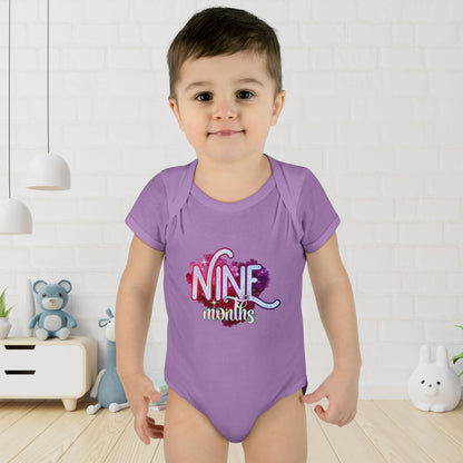 Stardust Baby Milestone Bodysuit-Nine Months