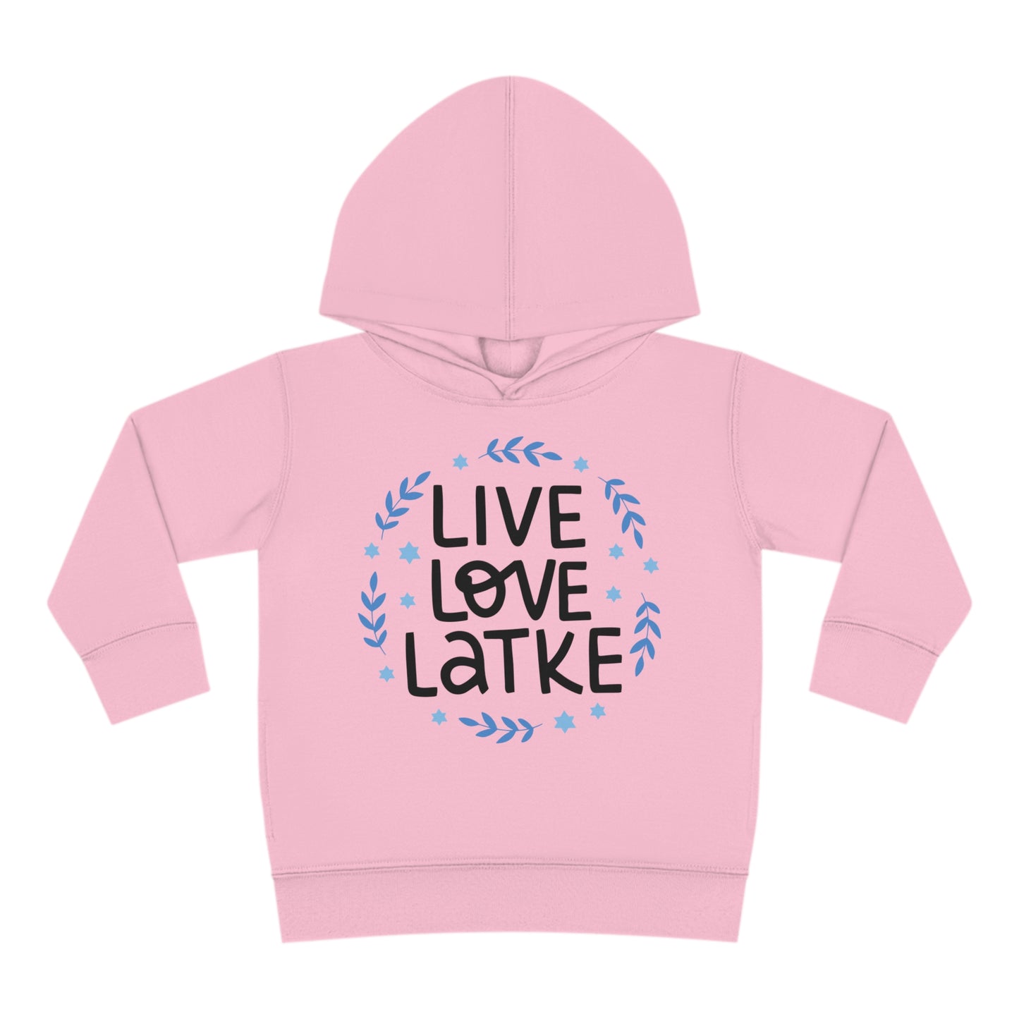 Hanukkah Live Love Latkes Toddler Pullover Fleece Hoodie