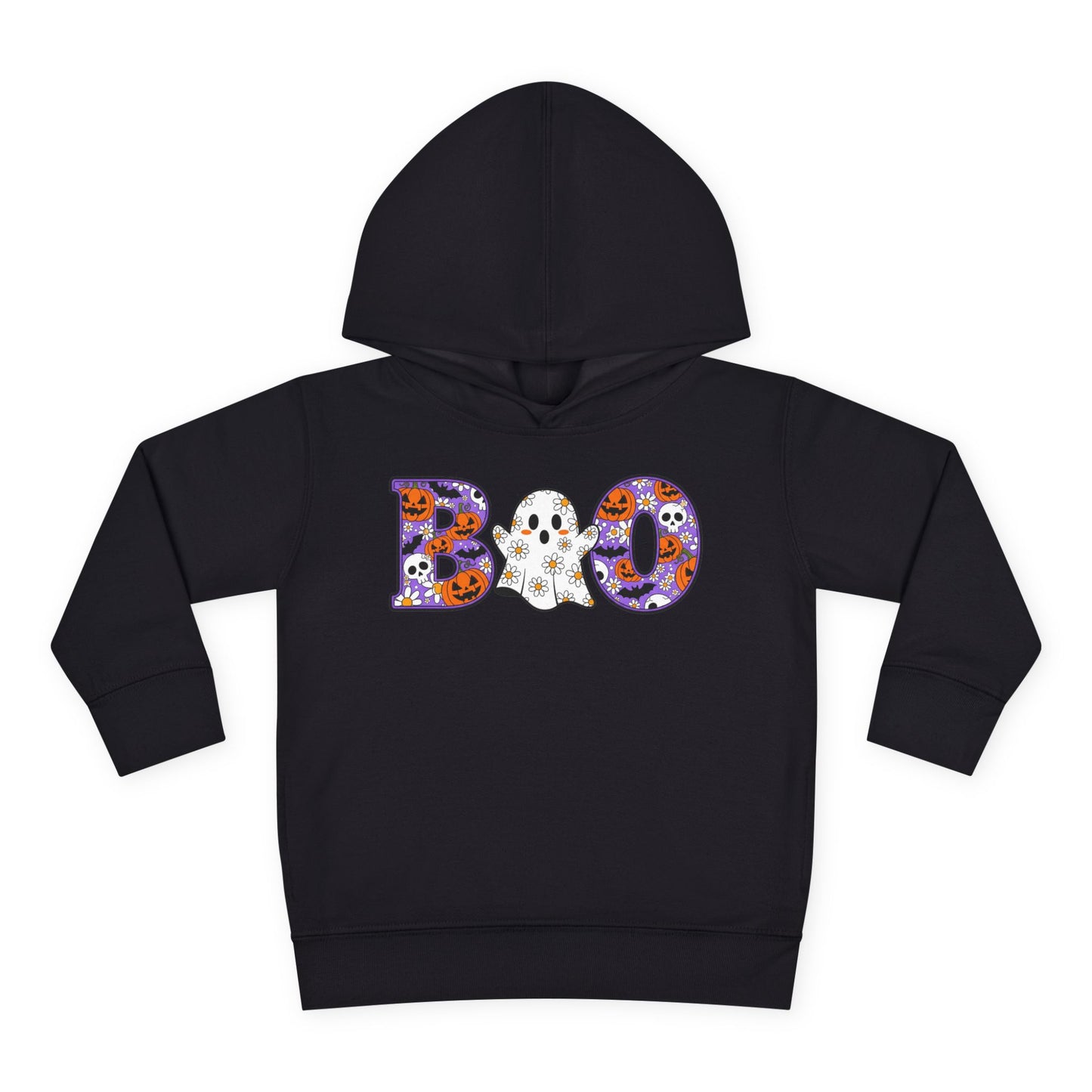 Cute Floral Boo w/Ghost Toddler Hoodie