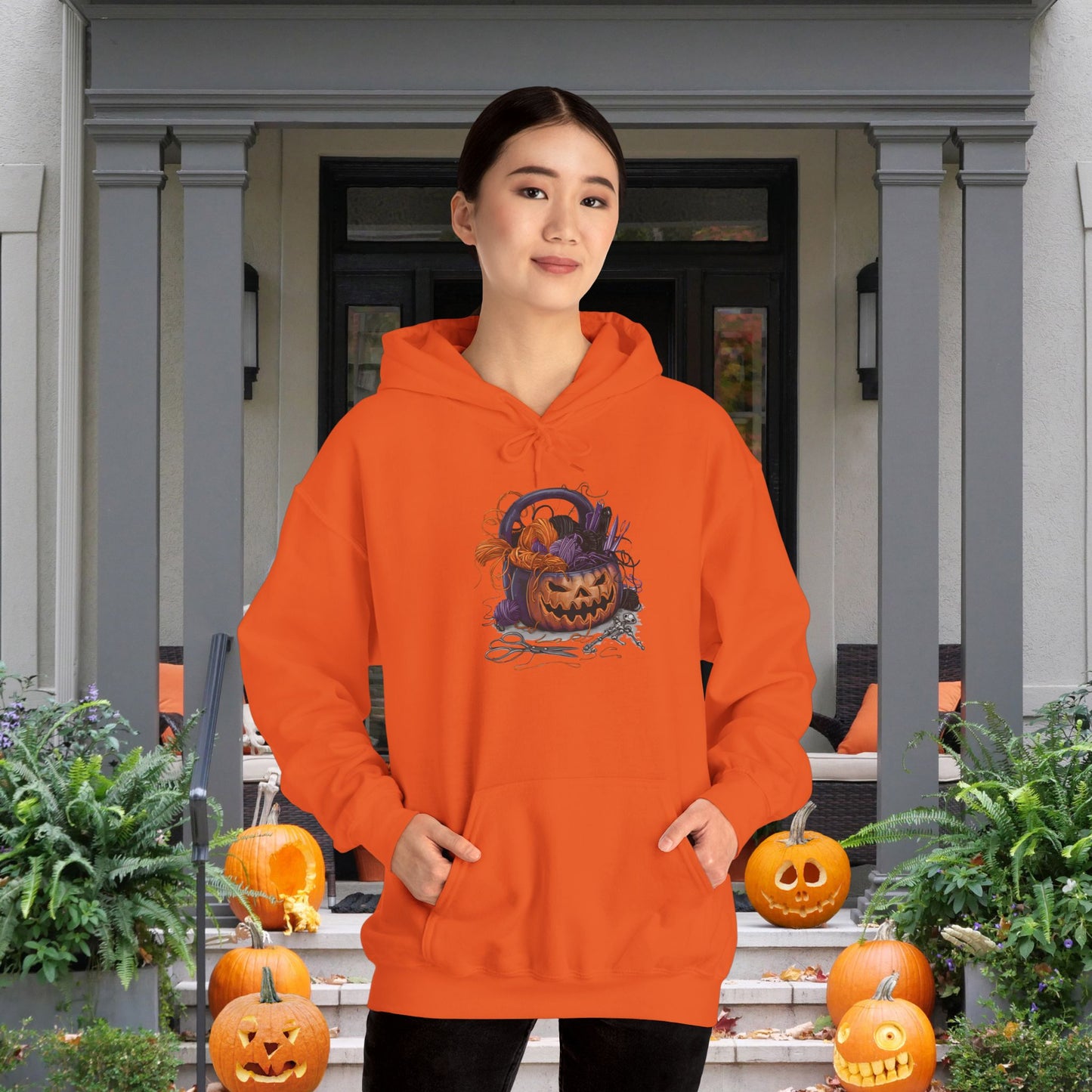 Pumpkin Yarn Basket Heavy Blend™ Hooded Sweatshirt