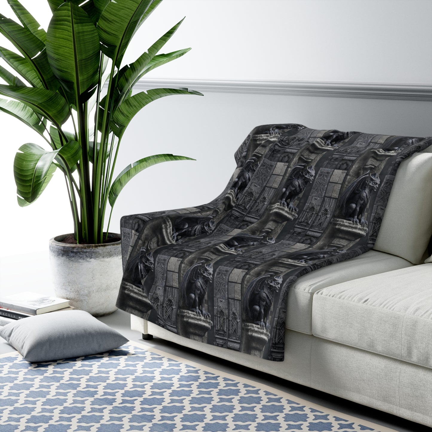 Gargoyle Vigil Fleece Blanket