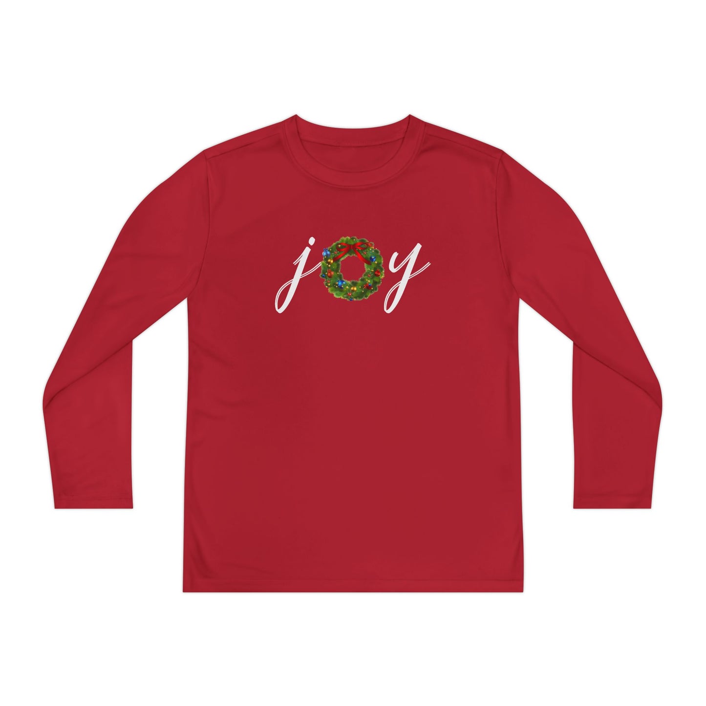 Joy w/Wreath Youth Long Sleeve Tee
