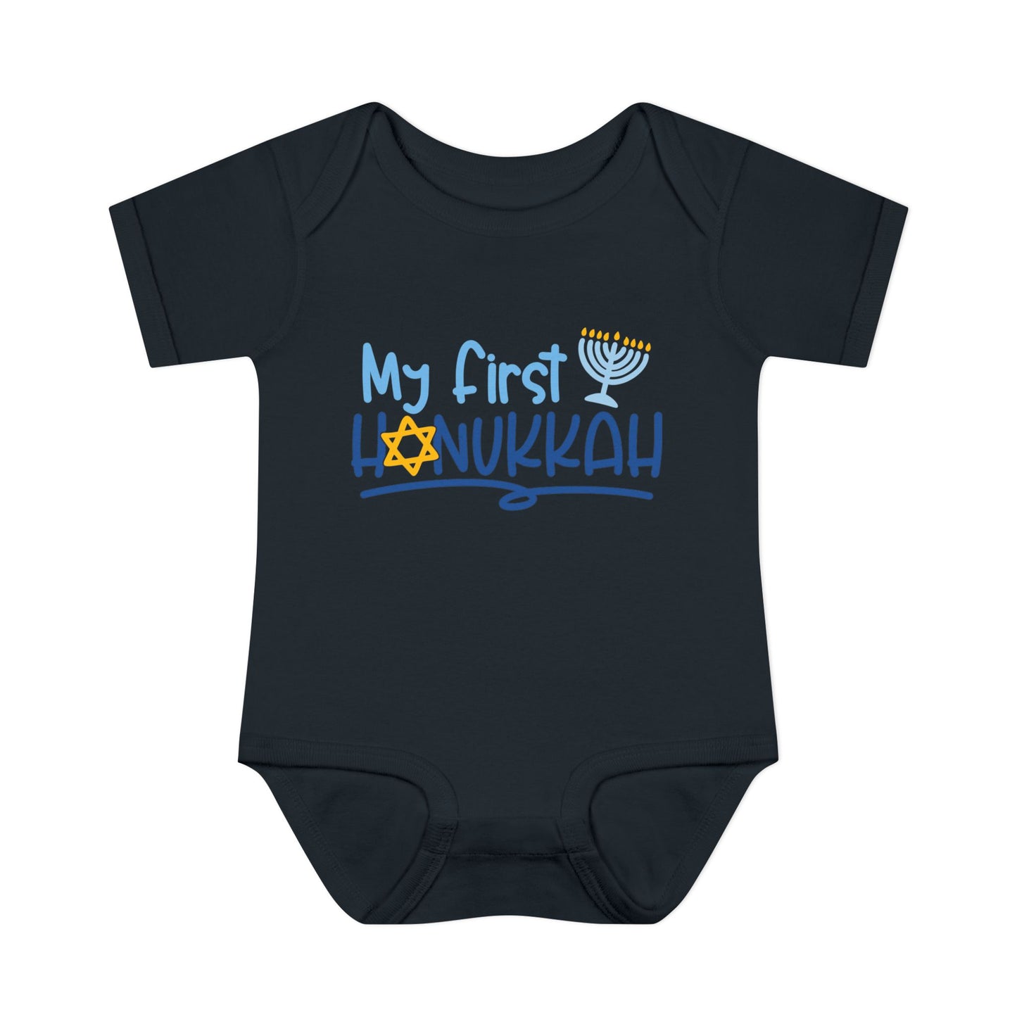 My First Hanukkah Infant Baby Rib Bodysuit