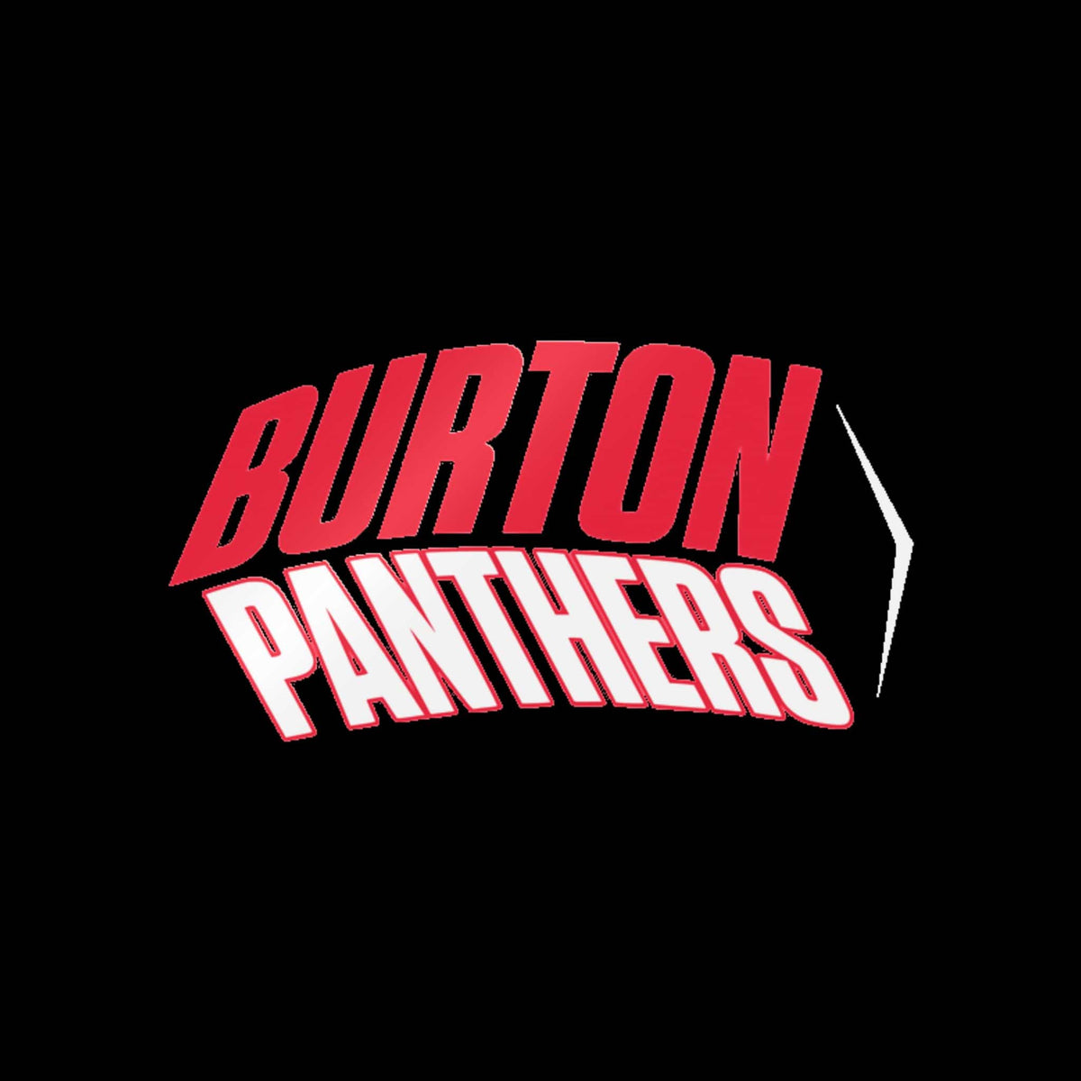 Burton Panthers (Angled, White) Decal